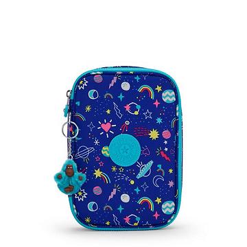 Kipling 100 Pens Printed Case Vesker Blå | NO 1325NW